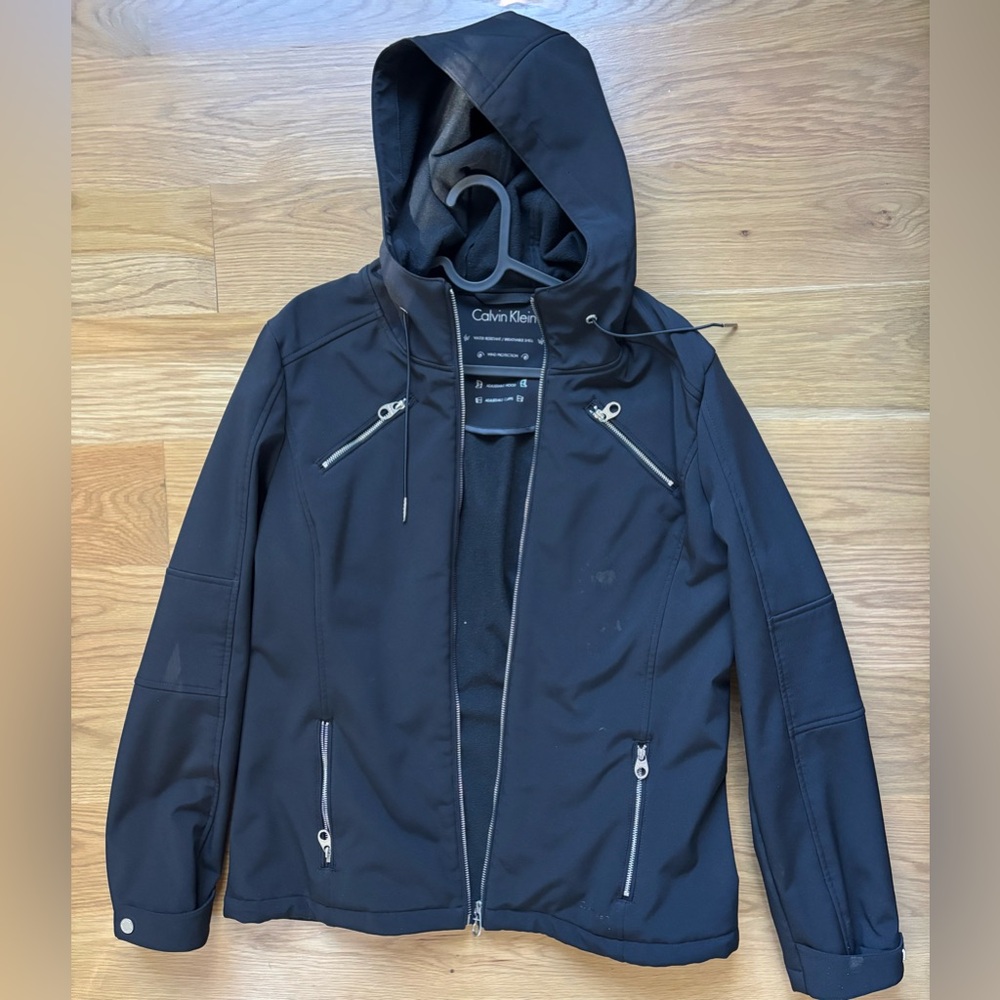 Calvin Klein Men's Black Hooded Jacket